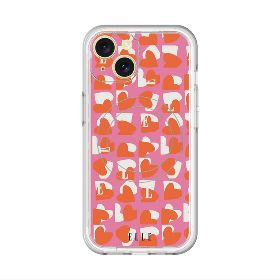 スリムプロテクションプレミアムケース with MagSafe［ ELLE - Saint Valentin - ピンク ］