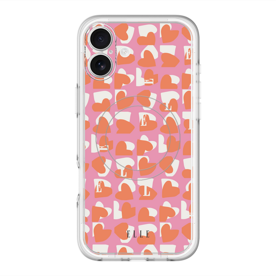 スリムプロテクションプレミアムケース with MagSafe［ ELLE - Saint Valentin - ピンク ］