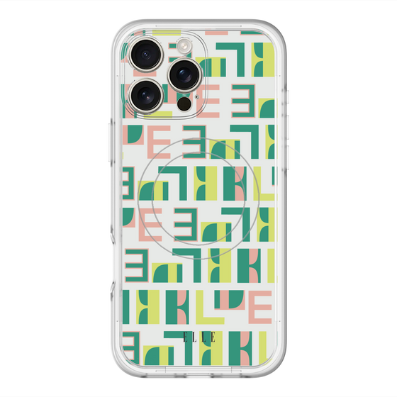 スリムプロテクションプレミアムケース with MagSafe［ ELLE - Iconics Prints2 ］