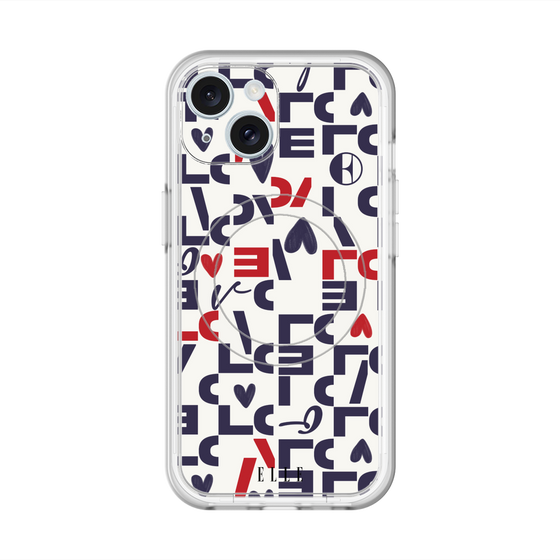 スリムプロテクションプレミアムケース with MagSafe［ ELLE - Simply Graphical ］