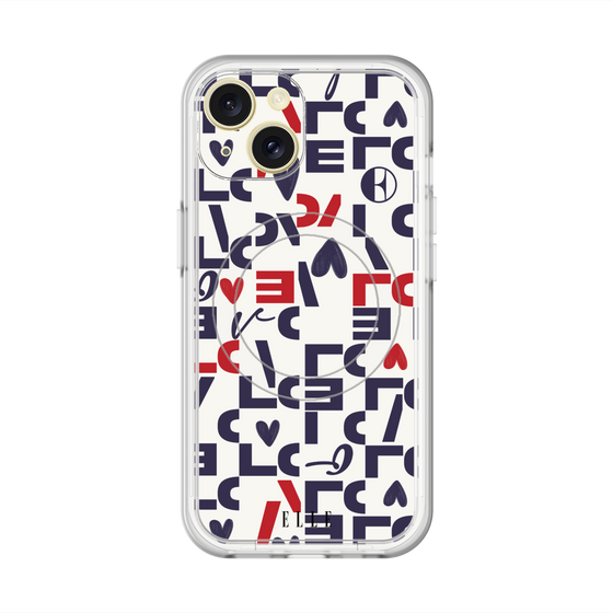 スリムプロテクションプレミアムケース with MagSafe［ ELLE - Simply Graphical ］