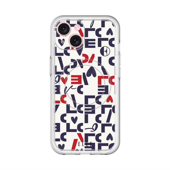 スリムプロテクションプレミアムケース with MagSafe［ ELLE - Simply Graphical ］
