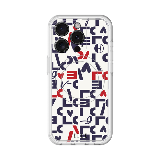 スリムプロテクションプレミアムケース with MagSafe［ ELLE - Simply Graphical ］