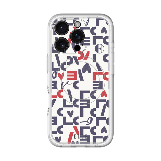 スリムプロテクションプレミアムケース with MagSafe［ ELLE - Simply Graphical ］