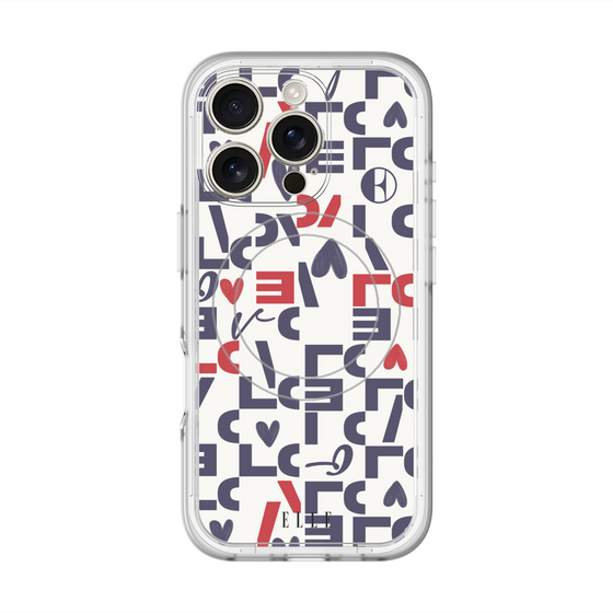 スリムプロテクションプレミアムケース with MagSafe［ ELLE - Simply Graphical ］