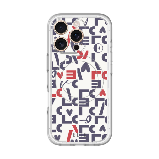 スリムプロテクションプレミアムケース with MagSafe［ ELLE - Simply Graphical ］