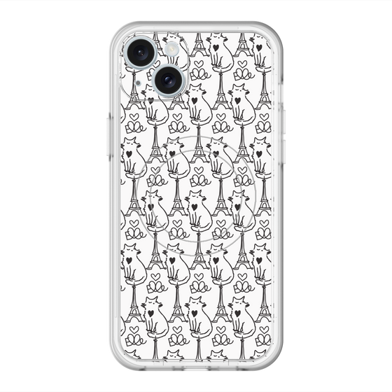 スリムプロテクションプレミアムケース with MagSafe［ ELLE - Cats ］