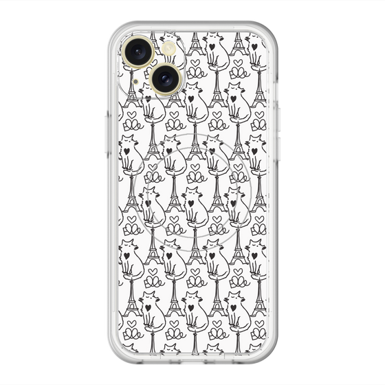 スリムプロテクションプレミアムケース with MagSafe［ ELLE - Cats ］