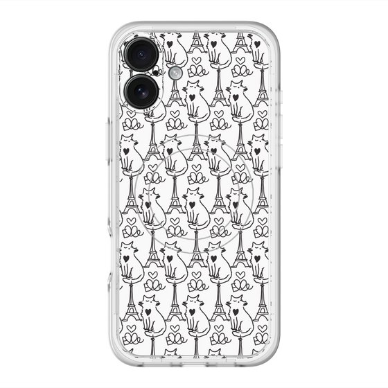 スリムプロテクションプレミアムケース with MagSafe［ ELLE - Cats ］