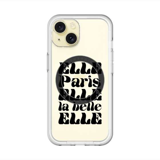 スリムプロテクションプレミアムケース with MagSafe［ ELLE - ELLE Paris ］
