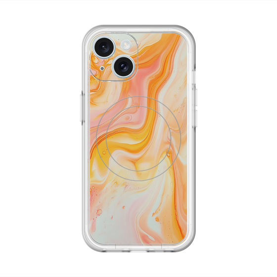スリムプロテクションプレミアムケース with MagSafe［ Color Rain - オリジナル - Tangerine Mist ］