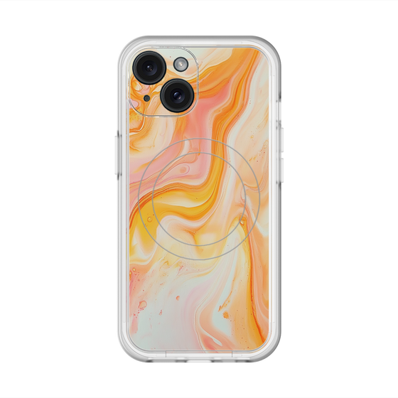 スリムプロテクションプレミアムケース with MagSafe［ Color Rain - オリジナル - Tangerine Mist ］