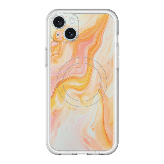 スリムプロテクションプレミアムケース with MagSafe［ Color Rain - オリジナル - Tangerine Mist ］
