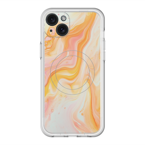 スリムプロテクションプレミアムケース with MagSafe［ Color Rain - オリジナル - Tangerine Mist ］