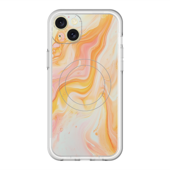スリムプロテクションプレミアムケース with MagSafe［ Color Rain - オリジナル - Tangerine Mist ］
