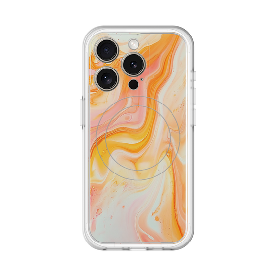 スリムプロテクションプレミアムケース with MagSafe［ Color Rain - オリジナル - Tangerine Mist ］