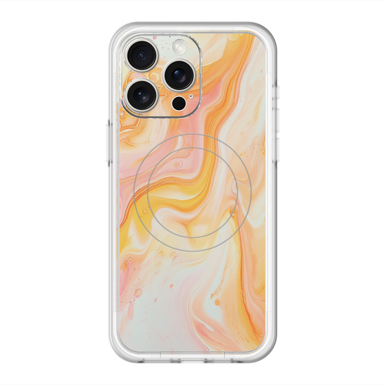 スリムプロテクションプレミアムケース with MagSafe［ Color Rain - オリジナル - Tangerine Mist ］