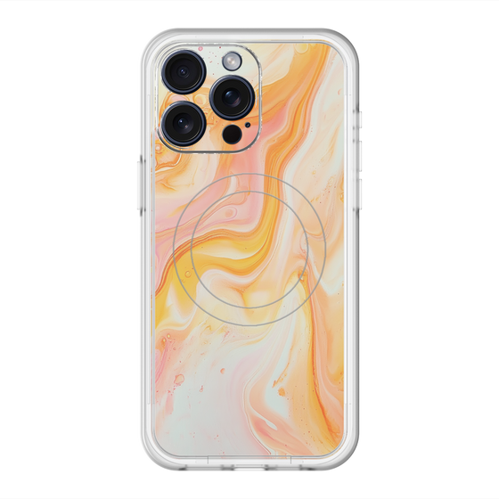 スリムプロテクションプレミアムケース with MagSafe［ Color Rain - オリジナル - Tangerine Mist ］