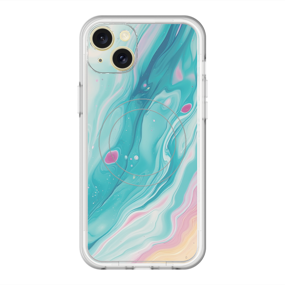 スリムプロテクションプレミアムケース with MagSafe［ Color Rain - オリジナル - Serene Wave ］