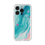 スリムプロテクションプレミアムケース with MagSafe［ Color Rain - オリジナル - Serene Wave ］