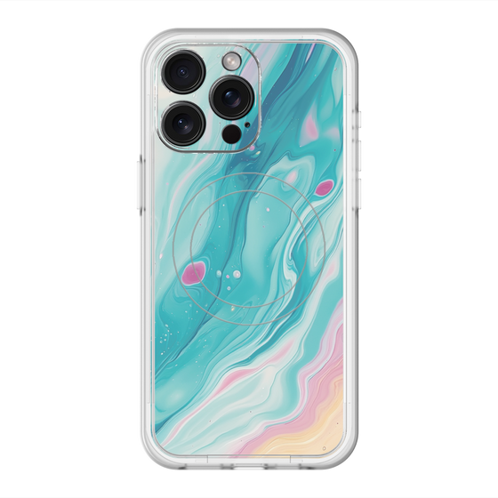 スリムプロテクションプレミアムケース with MagSafe［ Color Rain - オリジナル - Serene Wave ］