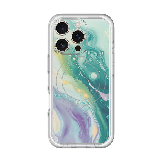 スリムプロテクションプレミアムケース with MagSafe［ Color Rain - オリジナル - Dusky Forest ］