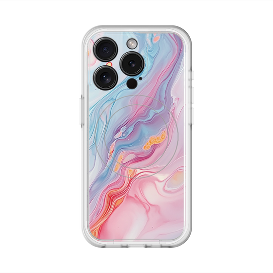 スリムプロテクションプレミアムケース with MagSafe［ Color Rain - オリジナル - Dream veil ］