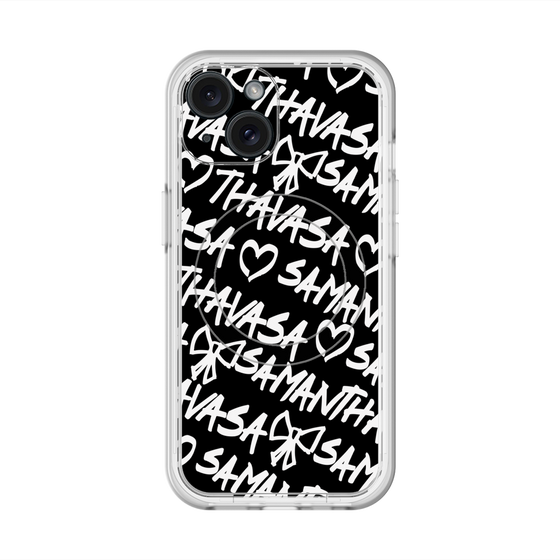 スリムプロテクションプレミアムケース with MagSafe［ Samantha Thavasa - スクリッタ - ブラック ］