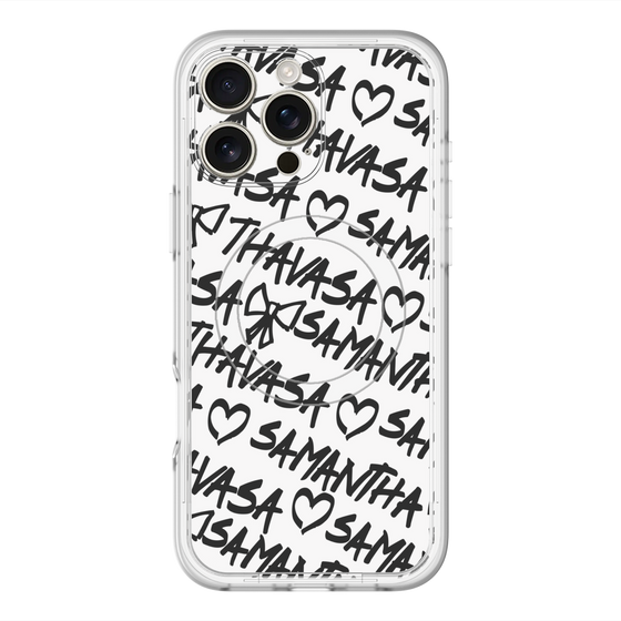 スリムプロテクションプレミアムケース with MagSafe［ Samantha Thavasa - スクリッタ - ホワイト ］