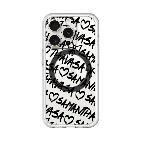 スリムプロテクションプレミアムケース with MagSafe［ Samantha Thavasa - スクリッタ - クリア ］