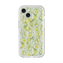 スリムプロテクションプレミアムケース with MagSafe［ 日比谷花壇 - DelicateGeometry - ライトグリーン ］