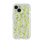 スリムプロテクションプレミアムケース with MagSafe［ 日比谷花壇 - DelicateGeometry - ライトグリーン ］