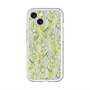 スリムプロテクションプレミアムケース with MagSafe［ 日比谷花壇 - DelicateGeometry - ライトグリーン ］