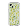 スリムプロテクションプレミアムケース with MagSafe［ 日比谷花壇 - DelicateGeometry - ライトグリーン ］