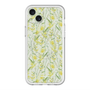 スリムプロテクションプレミアムケース with MagSafe［ 日比谷花壇 - DelicateGeometry - ライトグリーン ］