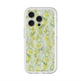 スリムプロテクションプレミアムケース with MagSafe［ 日比谷花壇 - DelicateGeometry - ライトグリーン ］