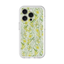 スリムプロテクションプレミアムケース with MagSafe［ 日比谷花壇 - DelicateGeometry - ライトグリーン ］
