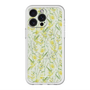 スリムプロテクションプレミアムケース with MagSafe［ 日比谷花壇 - DelicateGeometry - ライトグリーン ］