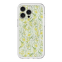 スリムプロテクションプレミアムケース with MagSafe［ 日比谷花壇 - DelicateGeometry - ライトグリーン ］