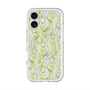 スリムプロテクションプレミアムケース with MagSafe［ 日比谷花壇 - DelicateGeometry - ライトグリーン ］