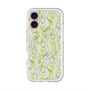 スリムプロテクションプレミアムケース with MagSafe［ 日比谷花壇 - DelicateGeometry - ライトグリーン ］