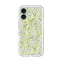 スリムプロテクションプレミアムケース with MagSafe［ 日比谷花壇 - DelicateGeometry - ライトグリーン ］