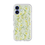 スリムプロテクションプレミアムケース with MagSafe［ 日比谷花壇 - DelicateGeometry - ライトグリーン ］