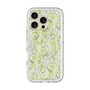 スリムプロテクションプレミアムケース with MagSafe［ 日比谷花壇 - DelicateGeometry - ライトグリーン ］