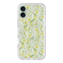 スリムプロテクションプレミアムケース with MagSafe［ 日比谷花壇 - DelicateGeometry - ライトグリーン ］
