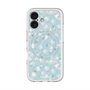 スリムプロテクションプレミアムケース with MagSafe［ 日比谷花壇 - DelicateGeometry - ライトブルー ］