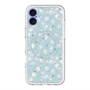 スリムプロテクションプレミアムケース with MagSafe［ 日比谷花壇 - DelicateGeometry - ライトブルー ］