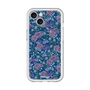 スリムプロテクションプレミアムケース with MagSafe［ 日比谷花壇 - FloralSymphony - ネイビー ］