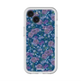 スリムプロテクションプレミアムケース with MagSafe［ 日比谷花壇 - FloralSymphony - ネイビー ］