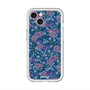 スリムプロテクションプレミアムケース with MagSafe［ 日比谷花壇 - FloralSymphony - ネイビー ］
